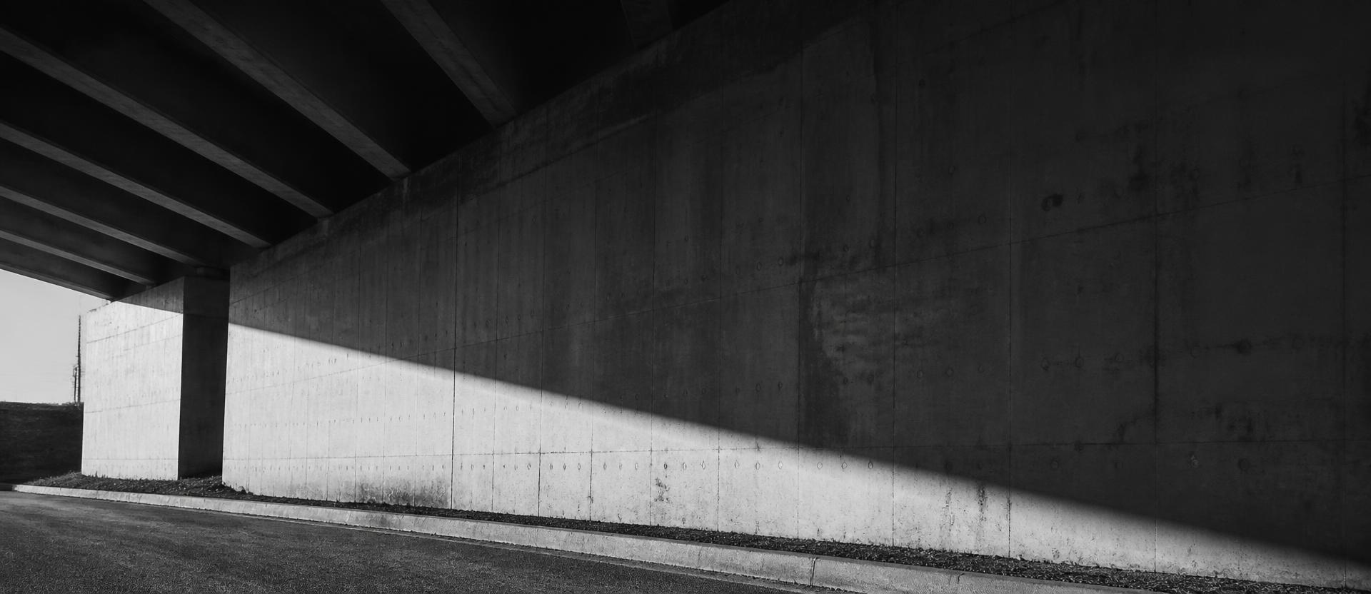 Overpass underside